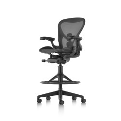 Chaise de bureau haute - Aeron Stool - Graphite