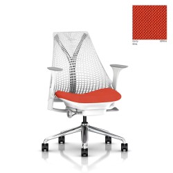 Siège de bureau Sayl Herman Miller - Suspension - Aluminium poli / Blanc - Berry