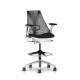 Sayl stool - Studio white / Aluminium poli - Siège de bureau haut