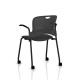 Caper - Chaise empilable - Roulettes sols durs