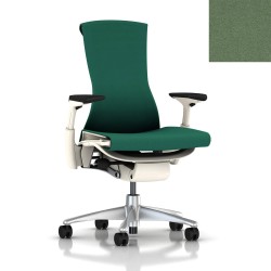 Fauteuil de bureau Embody Herman Miller Blanc / Titanium / Everglade