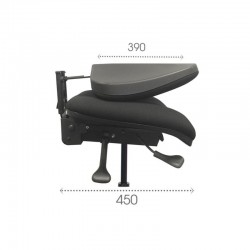 Chaise d'atelier en tissu AT4CTP avec repose-pieds intégré
