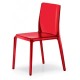 Blitz 640 Pedrali - Chaise en polycarbonate transparente sans accoudoirs
