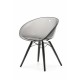 Gliss 905 Pedrali - Chaise d'intérieur design en polycarbonate transparente - pieds en bois