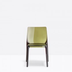 Blitz 640 Pedrali - Chaise en polycarbonate transparente sans accoudoirs