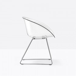 Gliss 921 Pedrali - Chaise lounge design en polycarbonate transparente