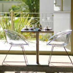 Gliss 921 Pedrali - Chaise lounge design en polycarbonate transparente
