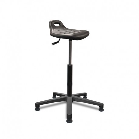 Tabouret AP4C assise polyuréthane - vérin haut - patins