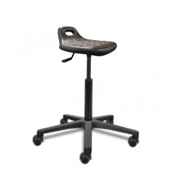 Tabouret AP4C assise polyuréthane - vérin moyen - roulettes