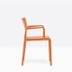 Volt 674 Pedrali - Chaise d'extérieur avec accoudoirs