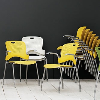 chaises empilables et siège de conférence herman miller